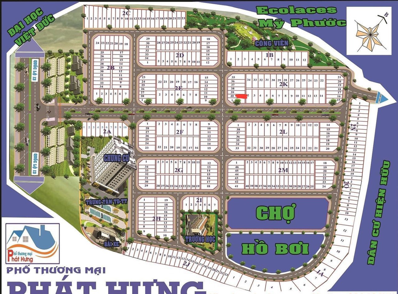 bản đồ khu dân cư phát hưng