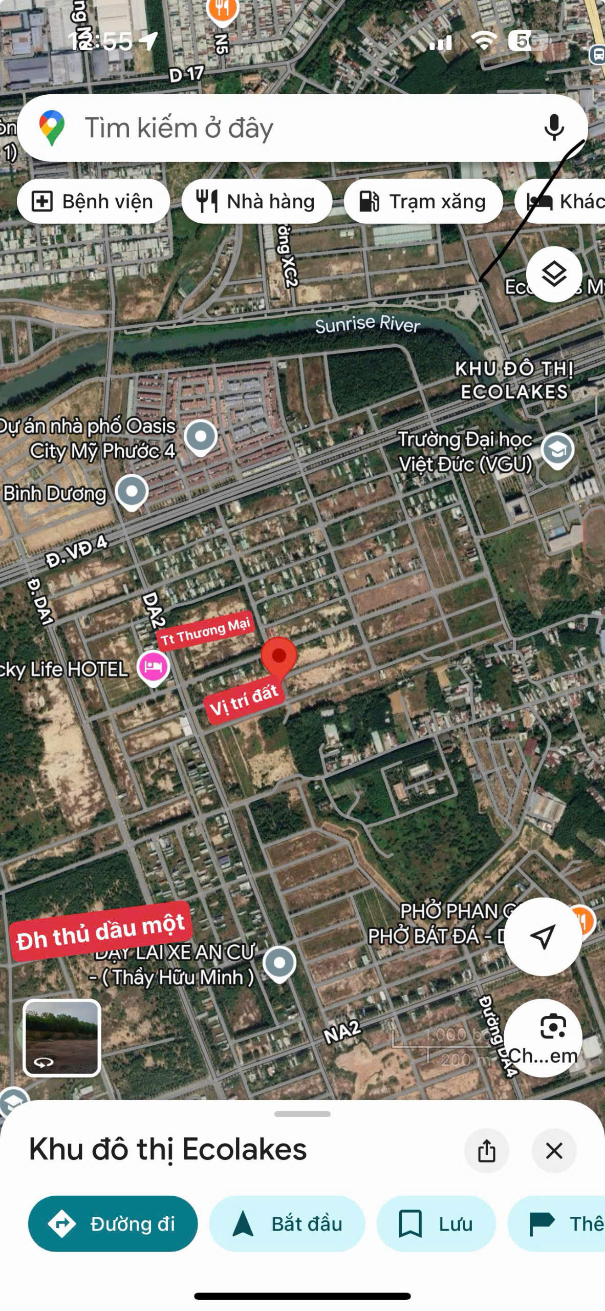 Vị trí đất đường d14 mỹ phước 4