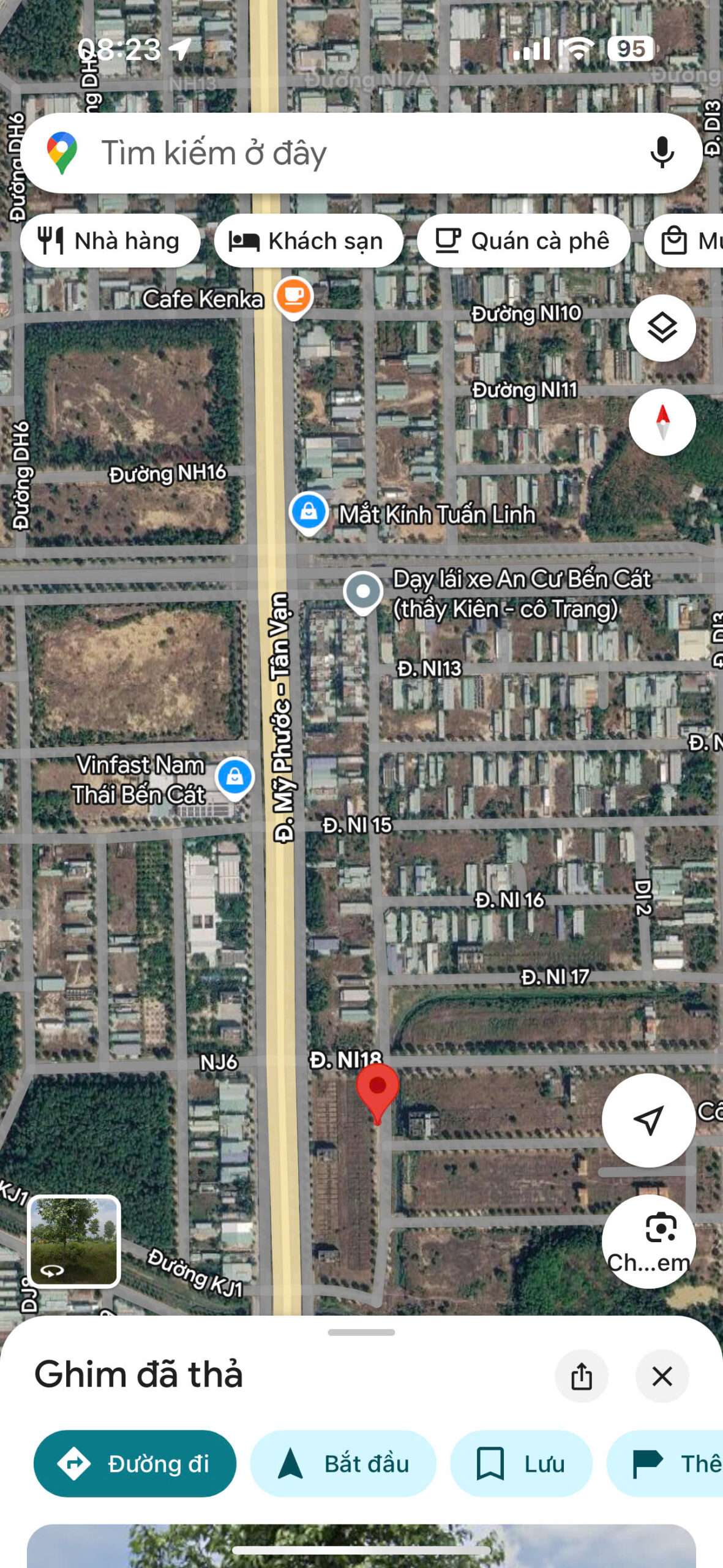 vị trí lô i55 mỹ phước 3 tiếp giáp 2 mặt đường ni18 và ni19